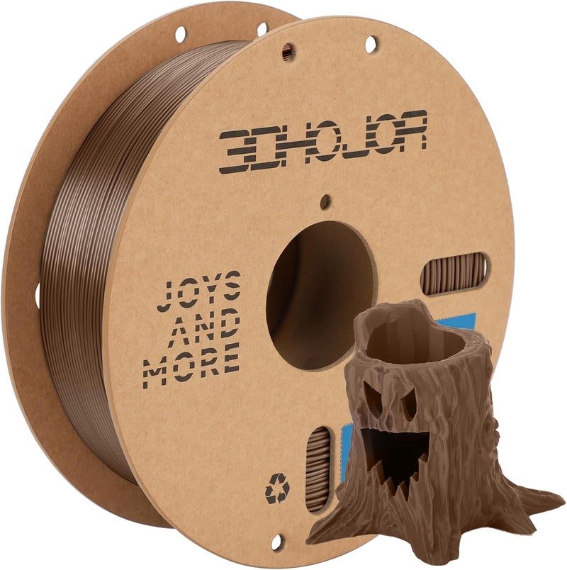 3DHoJor خيوط PLA Pro (PLA+) بقطر 1.75 مم، خيوط طابعة ثلاثية الأبعاد، بكرة كرتونية، +/- 0.03 مم-بني، 1 كجم - Image 1